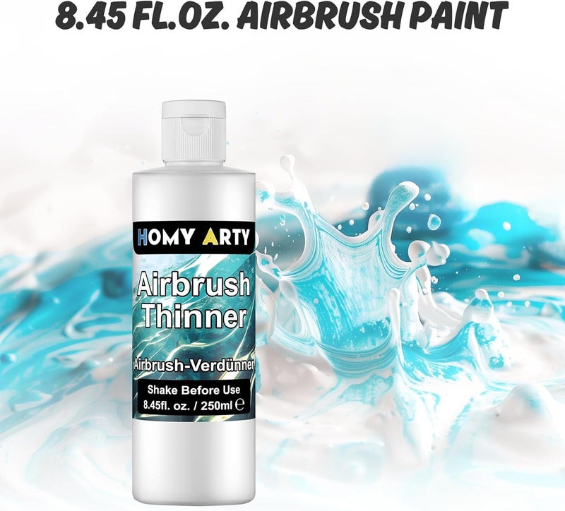 HOMY ARTY Airbrush Thinner - 8.45 Fl Oz, Water-Based Acrylic Paint Medium, to Improve Color Flow - Image 5